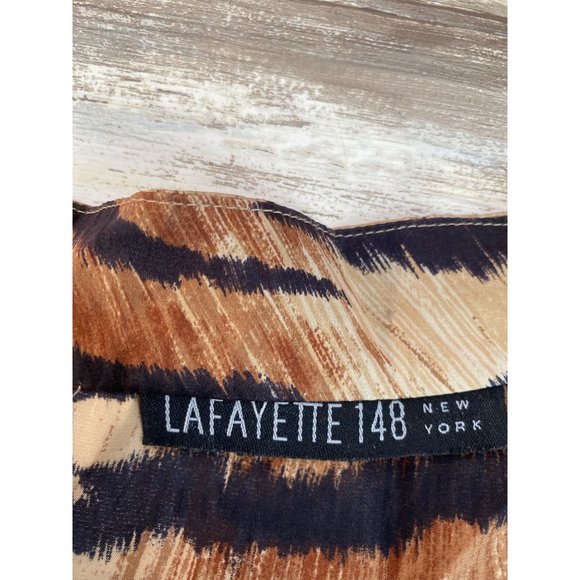 Lafayette 148 New York Tiger Print Blouse - Picture 15 of 15